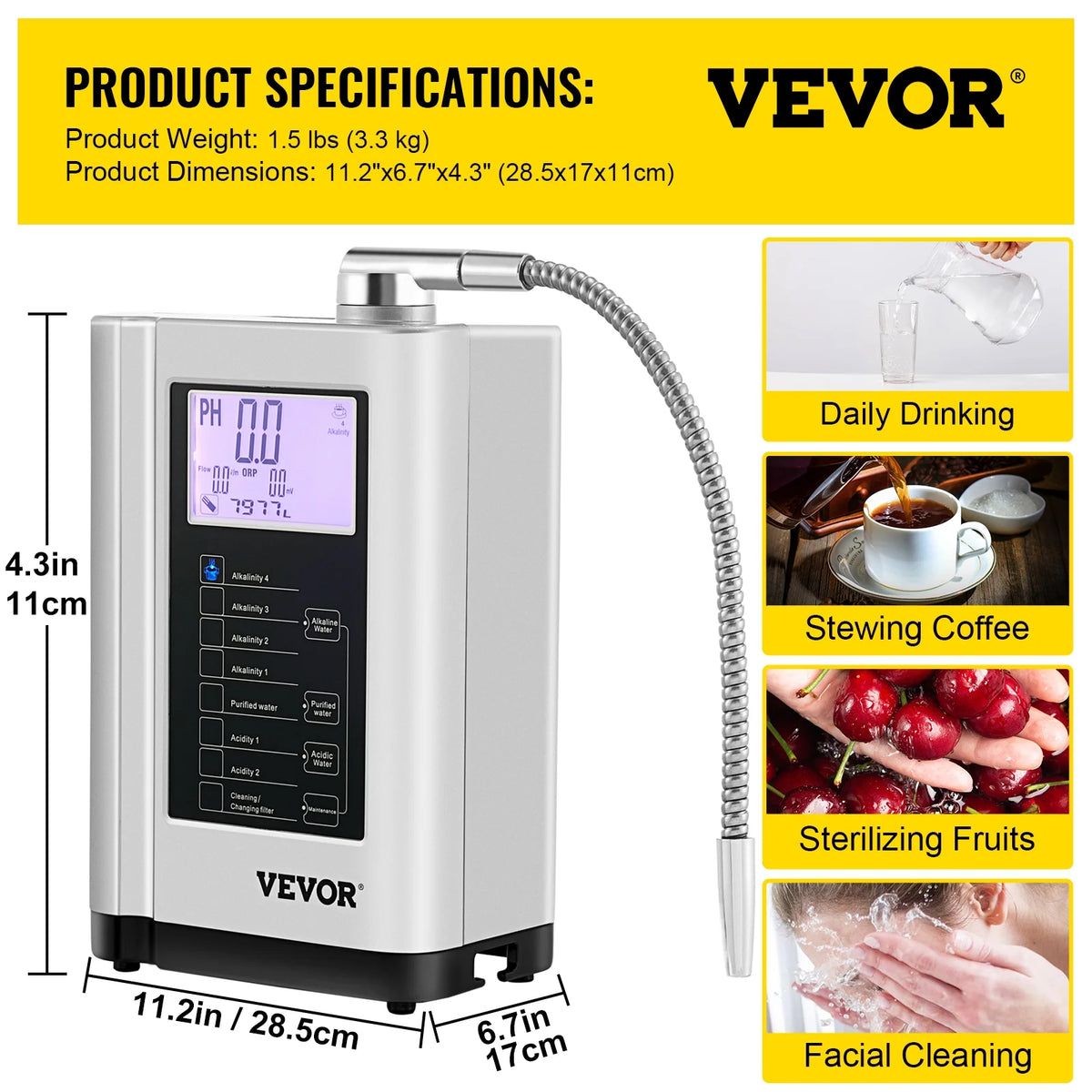 Alkaline Water Purifier with LCD Panel E70766