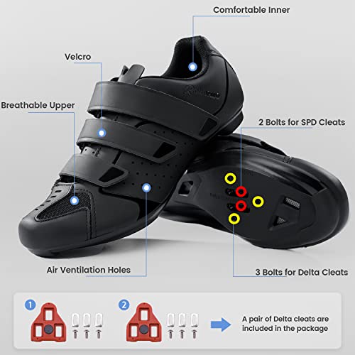 Mens Cycling Shoes with Look Delta Cleat M802