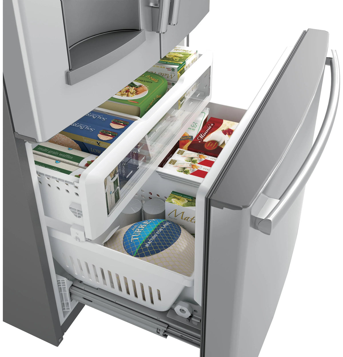 Stainless Steel French Door Freestanding Refrigerator T833