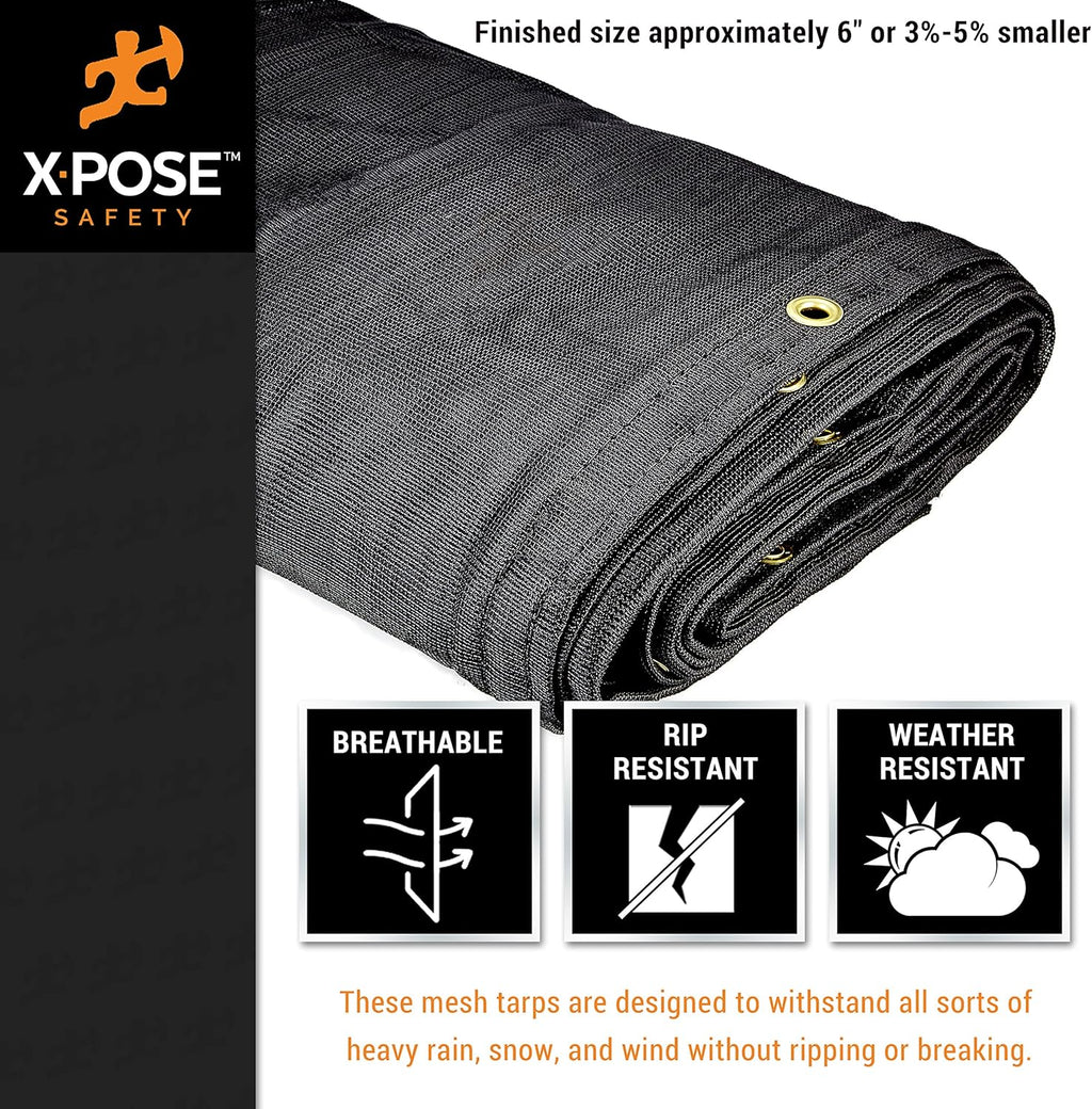 Heavy Duty Black Mesh Tarp 12' x 45' K110298