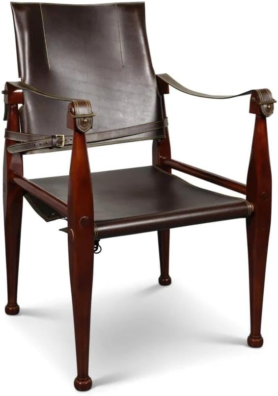 Bridle Leather Campaign Chair L580
