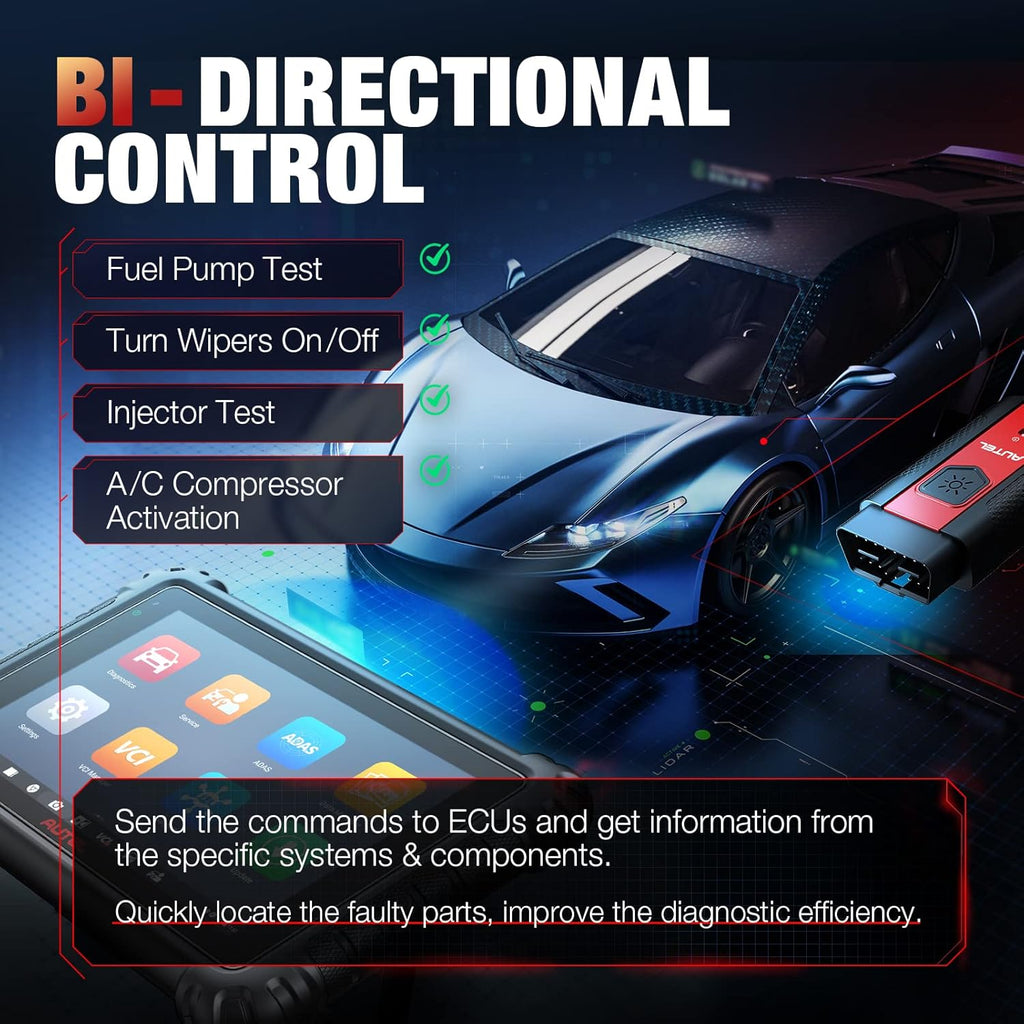 Autel Diagnostic Tool with 33+ Services, ECU Coding, Full Systems Diagnostic, Bidirectional Control L944253