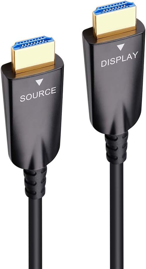 100ft Black Fiber Optic HDMI Cable 4K 30Hz 1080p 60Hz R56637