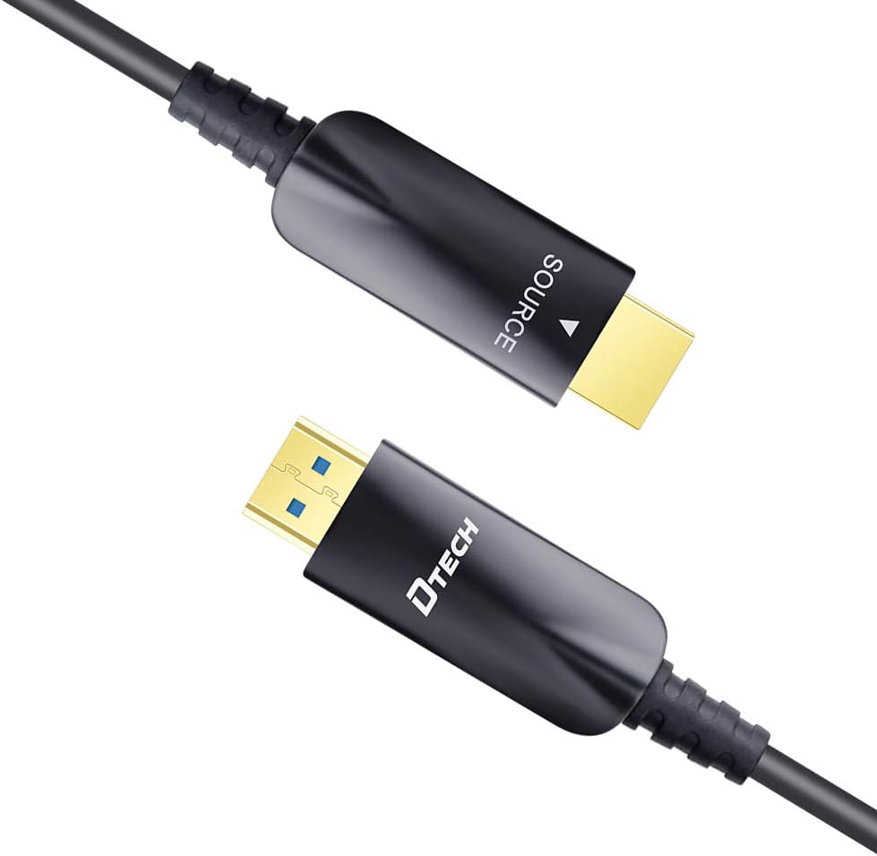 100ft Black Fiber Optic HDMI Cable 4K 30Hz 1080p 60Hz R56637