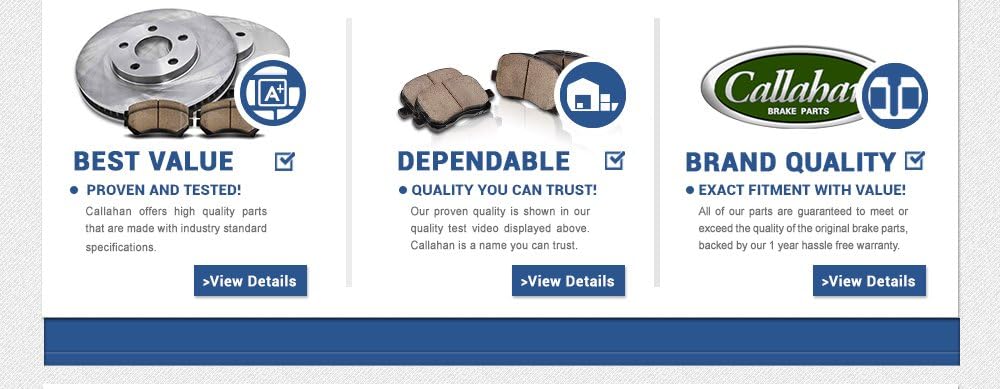 296mm 5 Lug 2 Rotors Ceramic Brake Pads Clips P170888