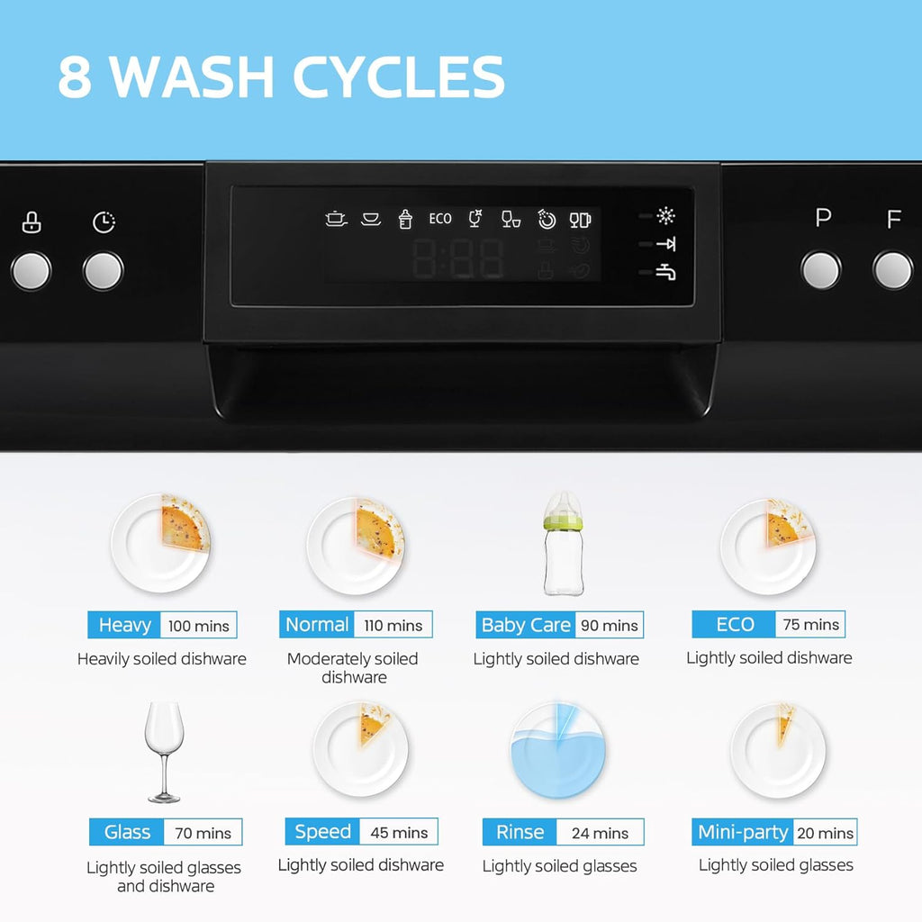 White Portable Dishwasher, 6 Place Settings O611