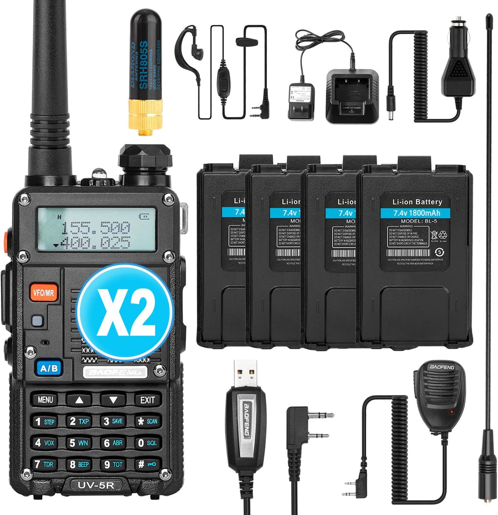 Handheld Dual Band Two Way Ham Radios 2 Pack K351261
