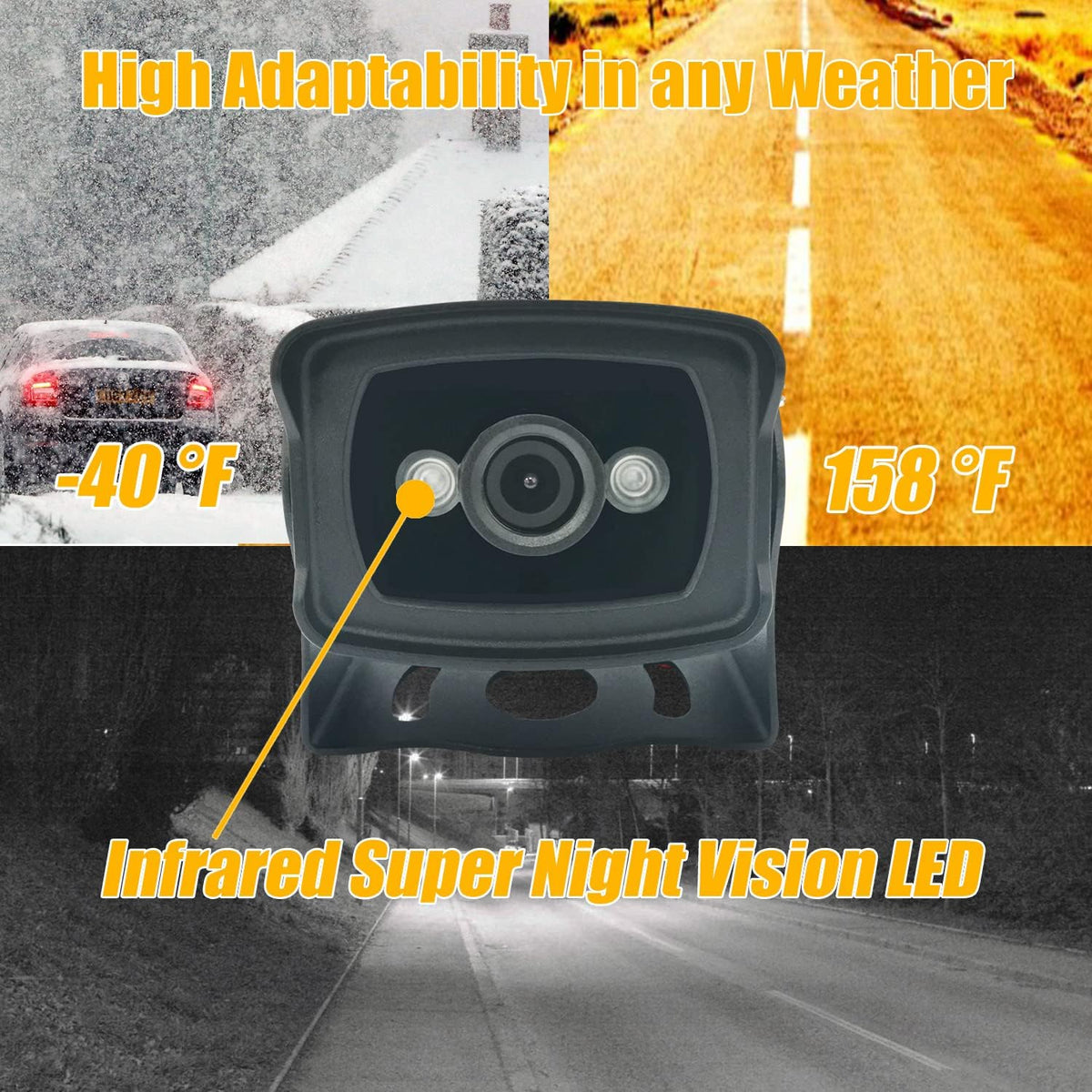 1080P HD Wired Backup Camera System with 7 IPS Monitor B5867
