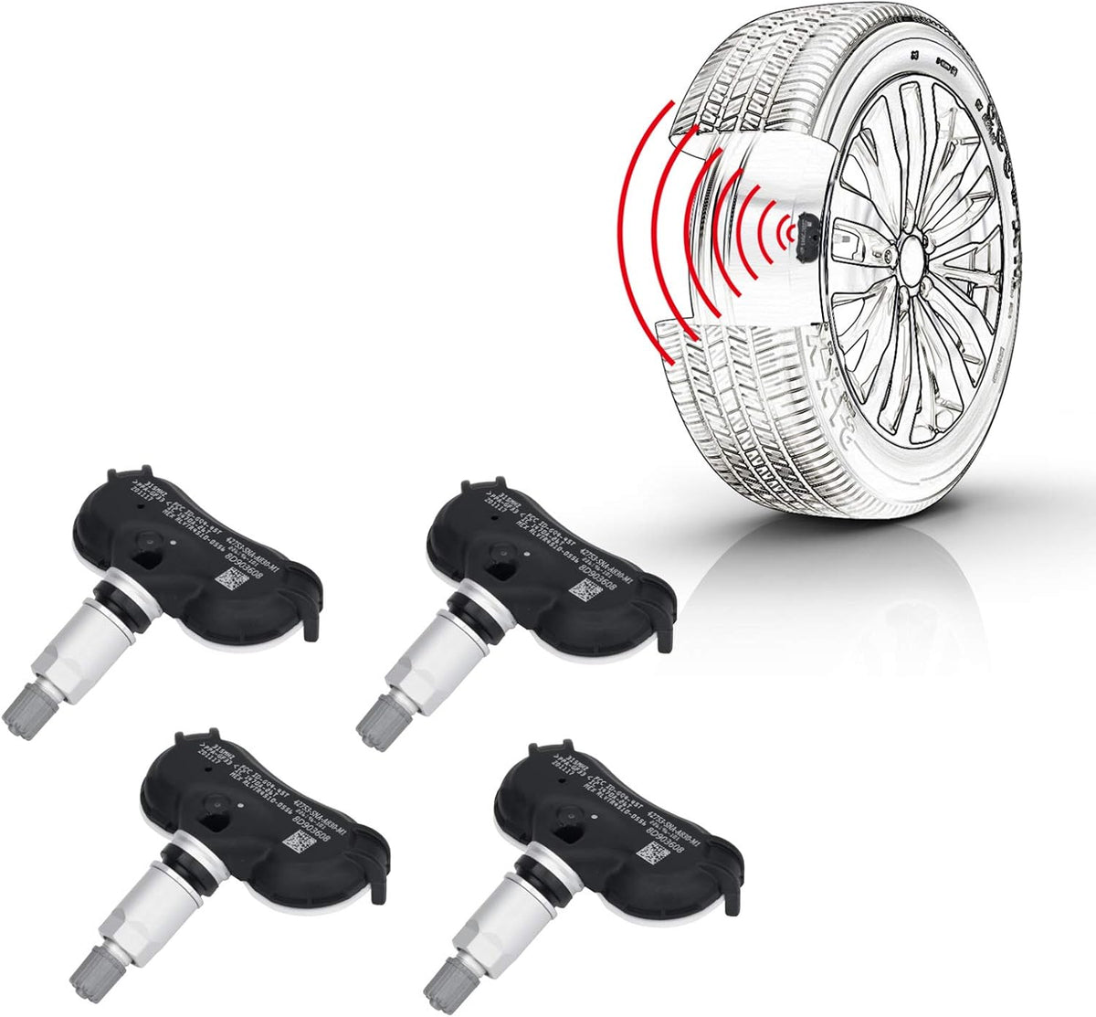 4-Pack 315MHz Tire Pressure Monitoring System Sensor O168