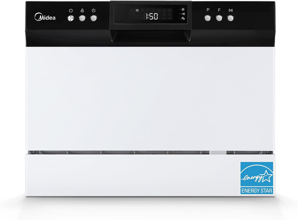White Portable Dishwasher, 6 Place Settings O611