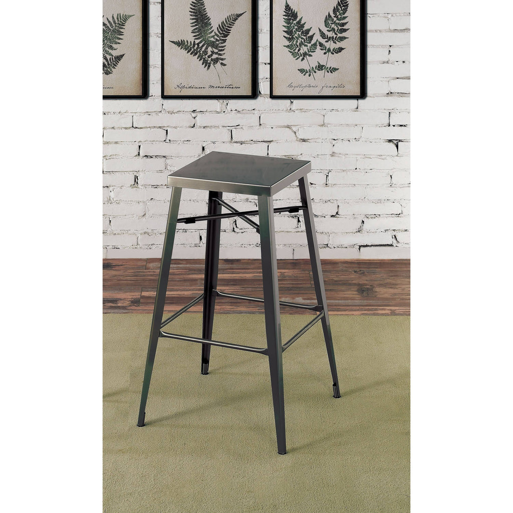 Grey Metal Barstools Set of 2 C292084