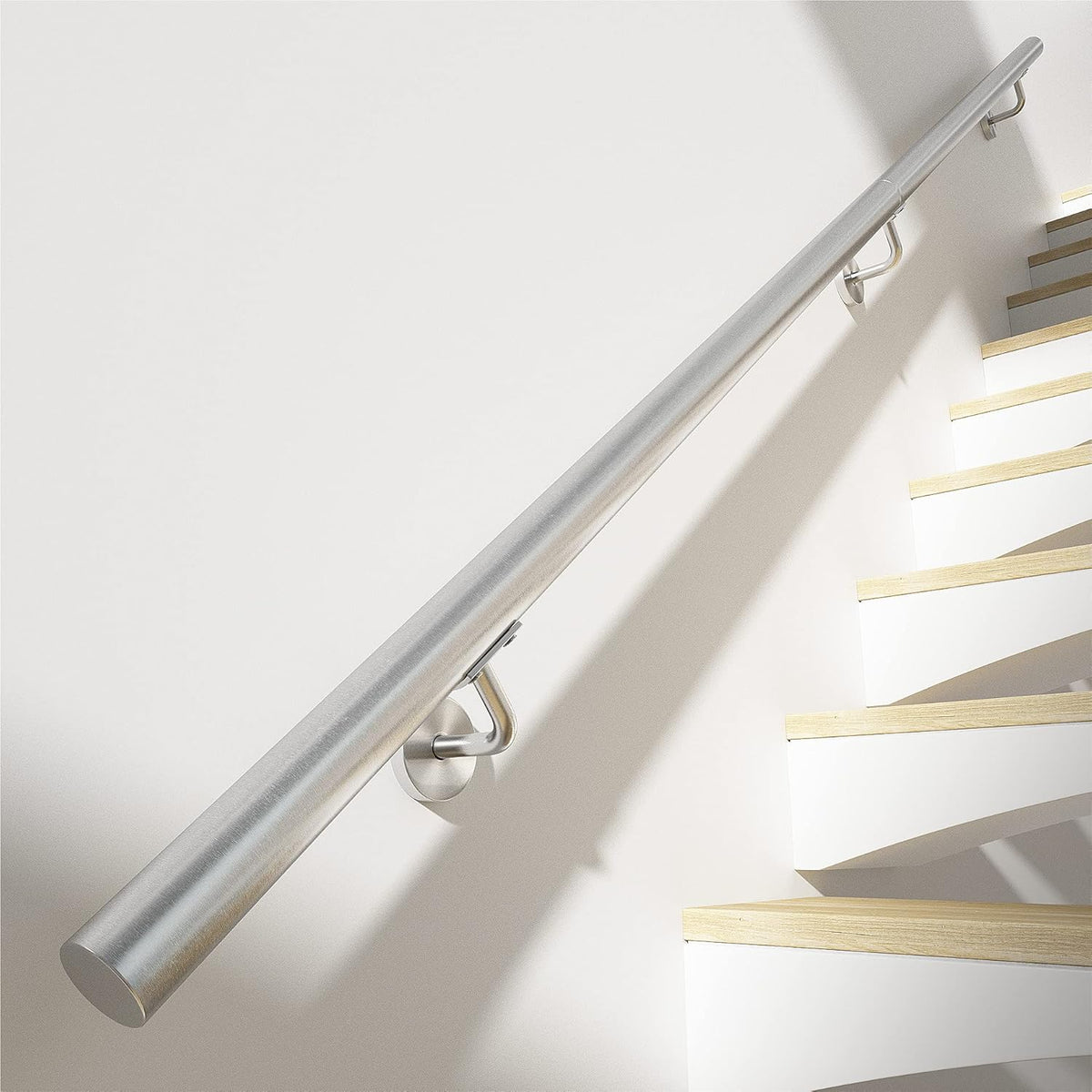 Brushed Stainless Steel Wall Mounted Stair Handrail K1260