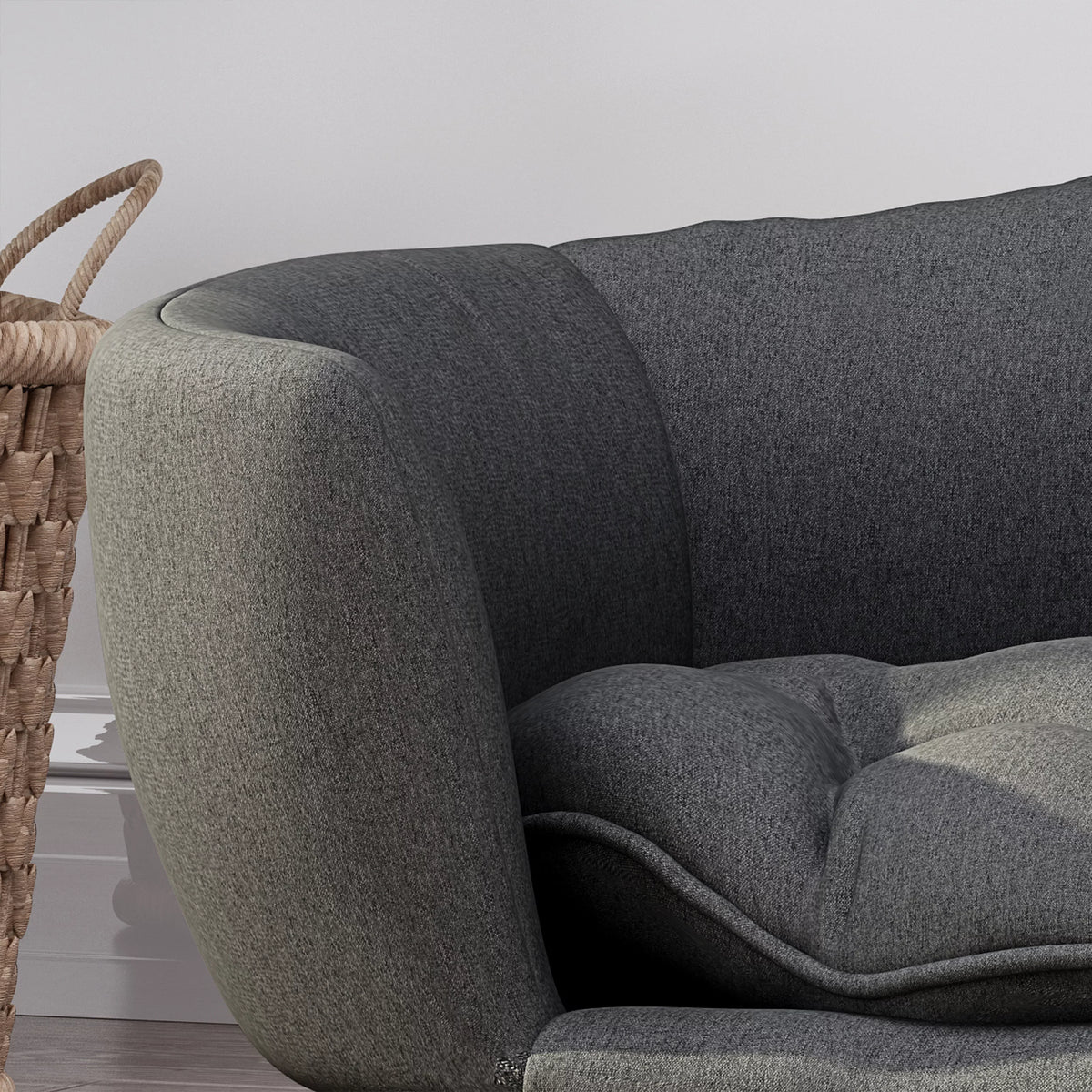 Dark Gray Small Plush Pet Bed U9014