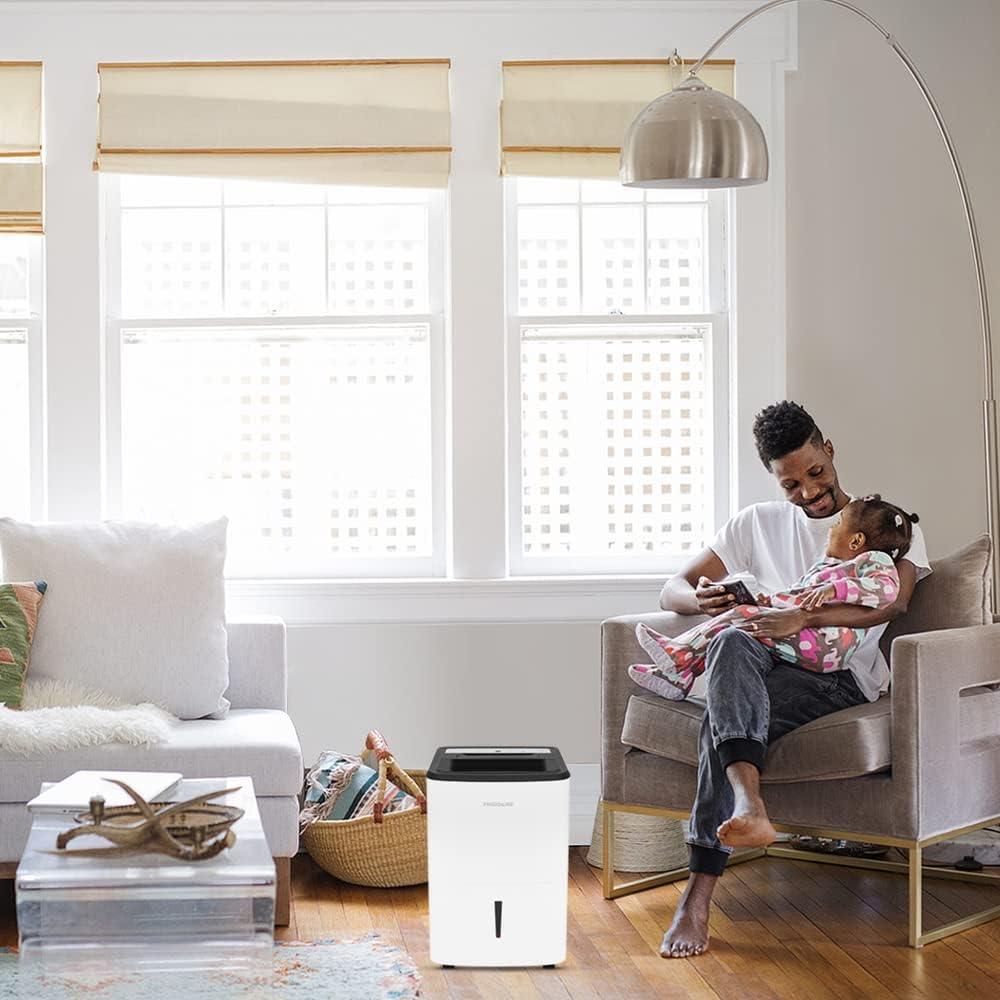 White 50 Pint Dehumidifier with Built In Pump X7842