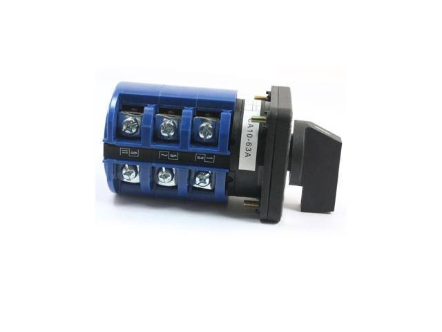 63A 12 Screw Terminal 3 Phase Rotary Cam Changeover Switch 2 Pcs P784