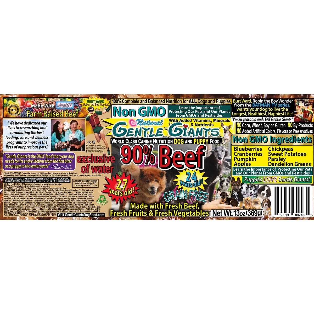 Grain Free Beef Dog & Puppy Can Food Z289