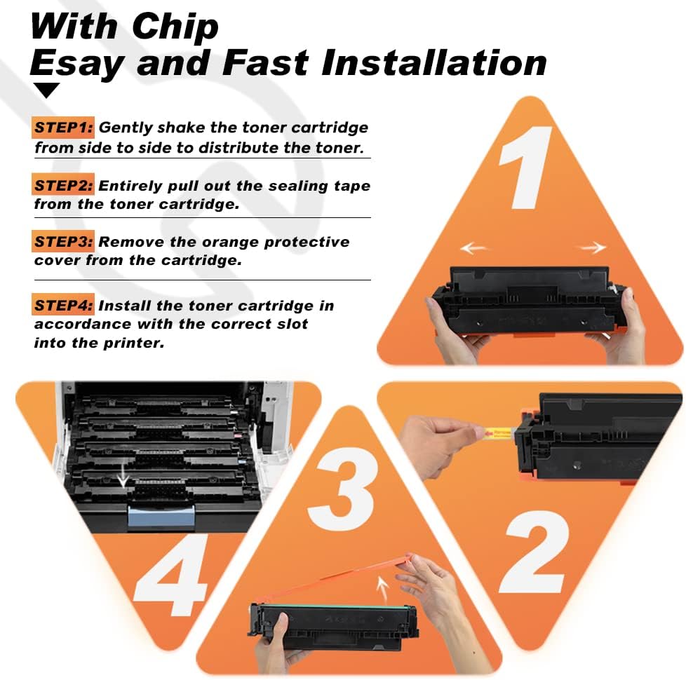 4 Pack 414X Toner Cartridge for HP Color LaserJet Pro M454 M479 Printer D7006
