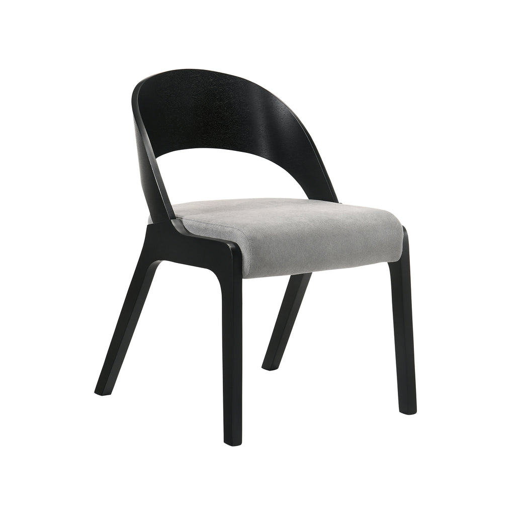 Fabric & Wood Accent Chairs, Set of 2 J406