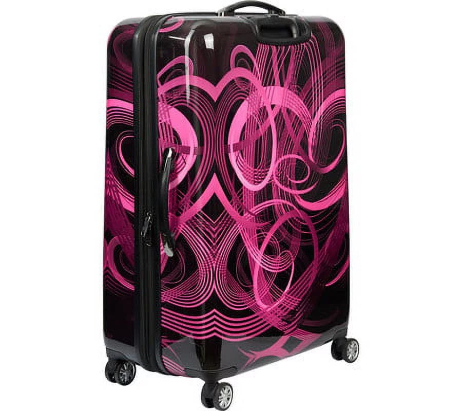 20 Inch Expandable Spinner Rolling Luggage Suitcase, ABS Hard Case, Pink T5214