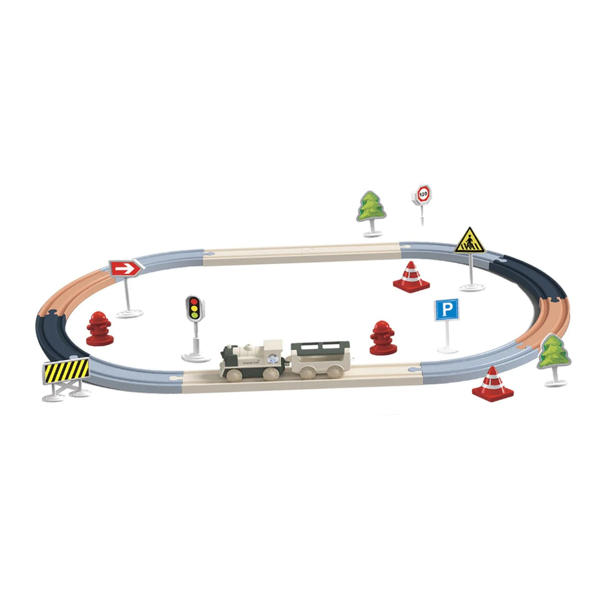30pcs Puzzle Train Tracks Set A8054