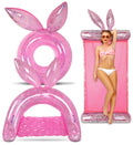Pink Bunny Pool Floats Set Of 3 Pack H54432