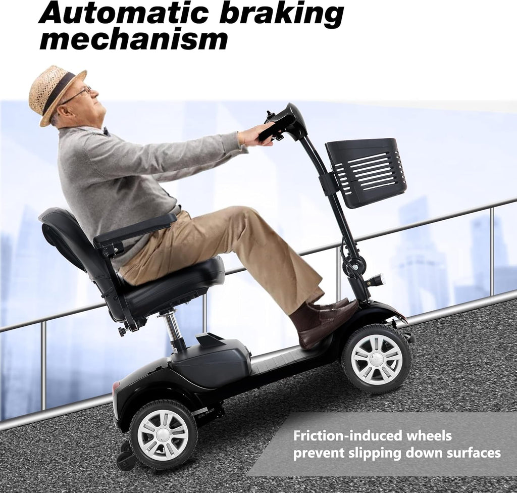 4 Wheel Mobility Scooter with Head Light, Max Speed 5 Mph, Max Load 265lbs R845