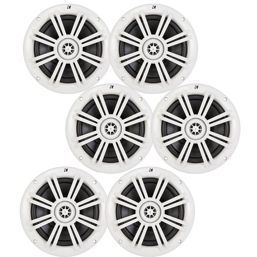 White 6.5" 4 Ohm Coaxial Marine Speaker B7331