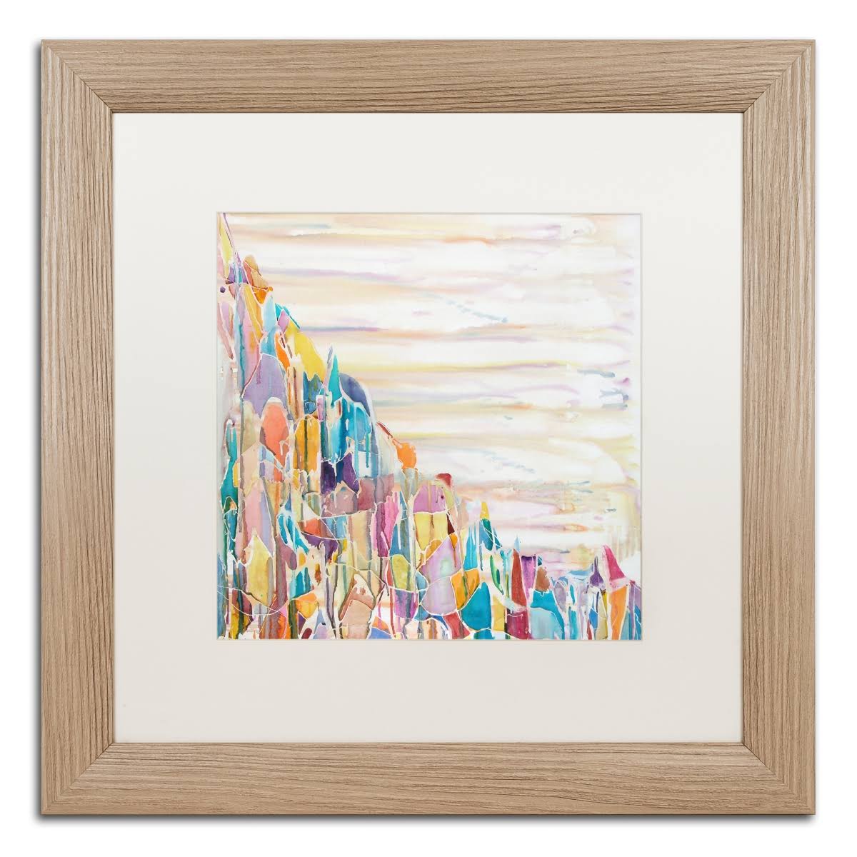 White Matte Birch Frame 16x16-Inch Wall Art B5398