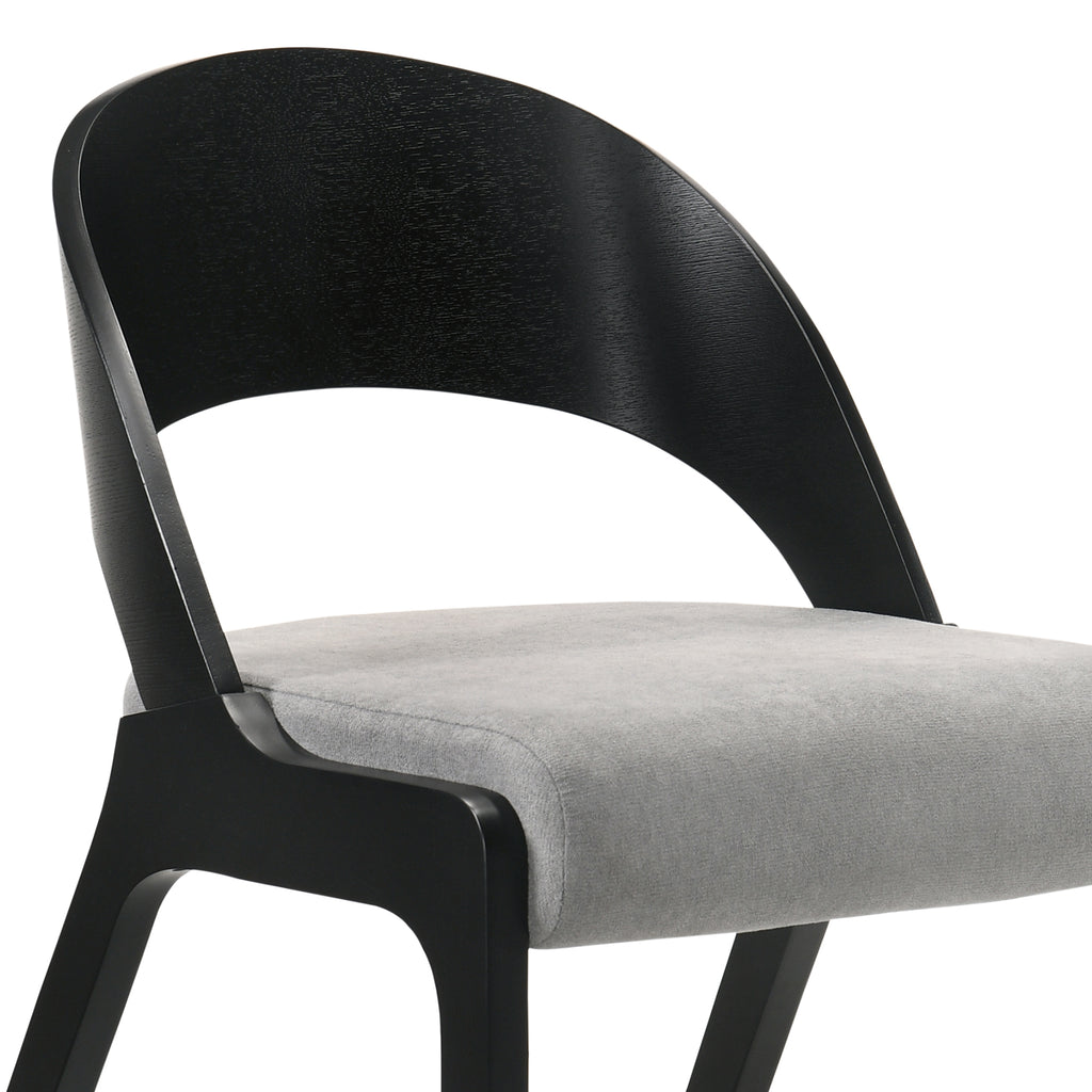 Fabric & Wood Accent Chairs, Set of 2 J406