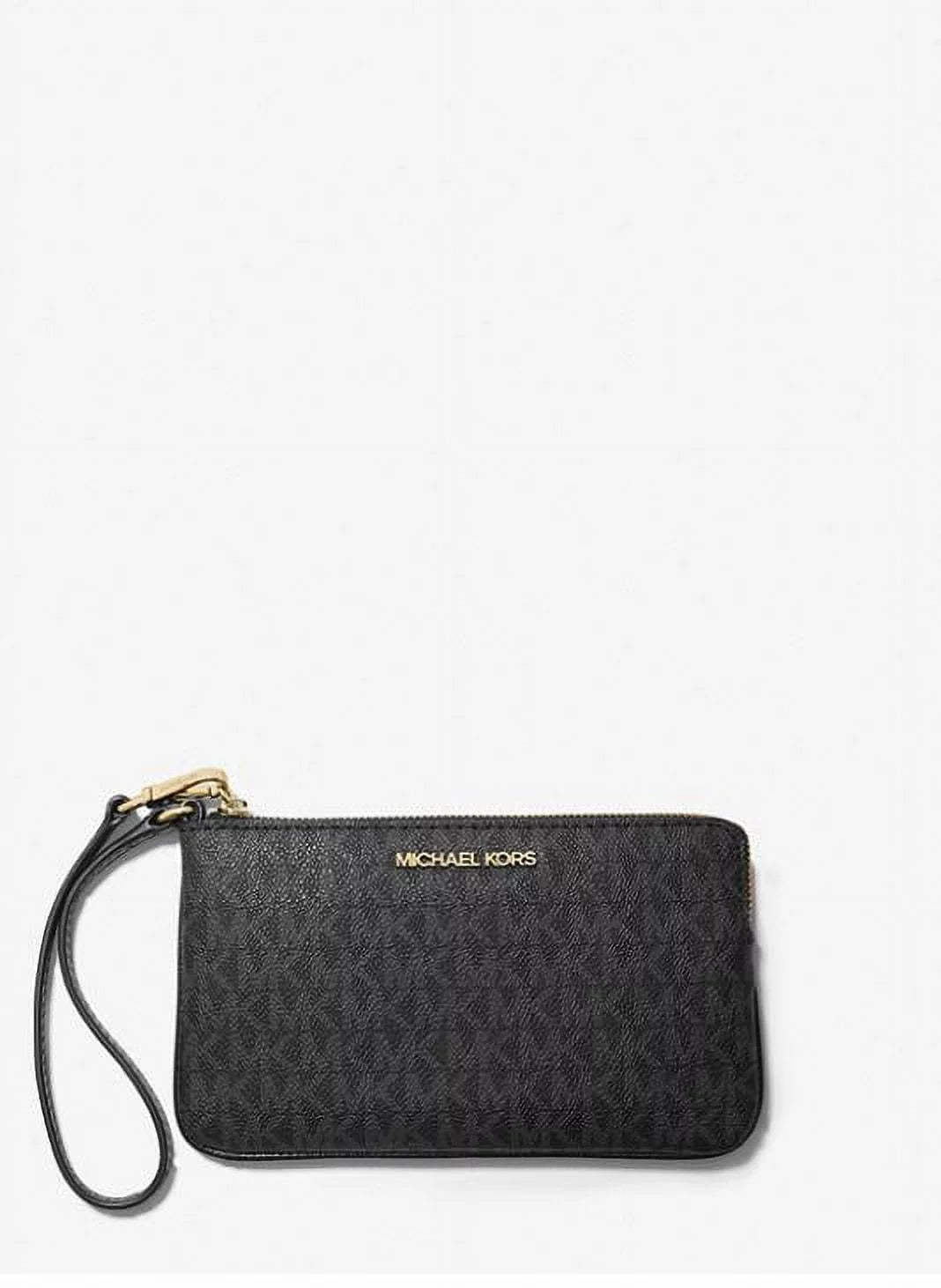 Womens Large Top Zip PVC Wristlet Clutch F653