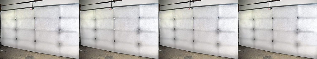 White Reflective Foam Core 2 Car Garage Door Insulation Kit 16FT x 8FT R Value 8.0 K92574