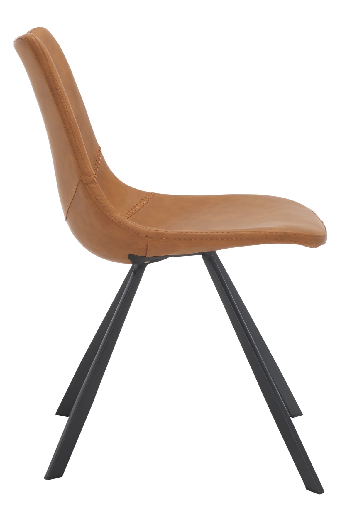 Cognac Tufted Dining Chair Set of 2 K711