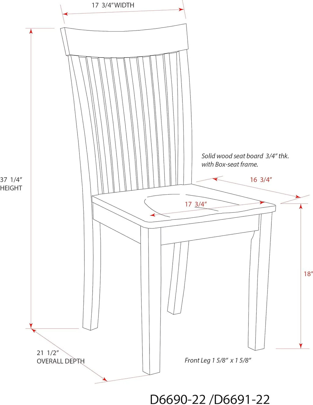 Solid Wood Dining Chairs Set Of 2 Natural Oak M170