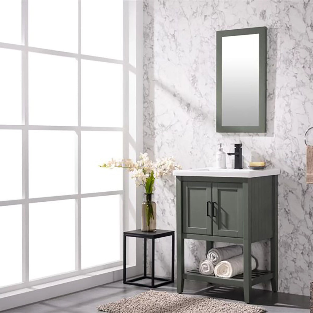 24" Pewter Green Sink Vanity B95797