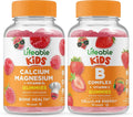 Calcium Magnesium B Complex Kids Gummies Bundle Gluten Free GMO Free Chewable Gummy Vitamin Supplement C8639