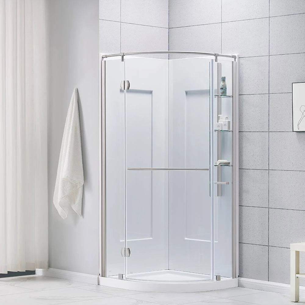 Corner Drain Shower Stall Kit I55430