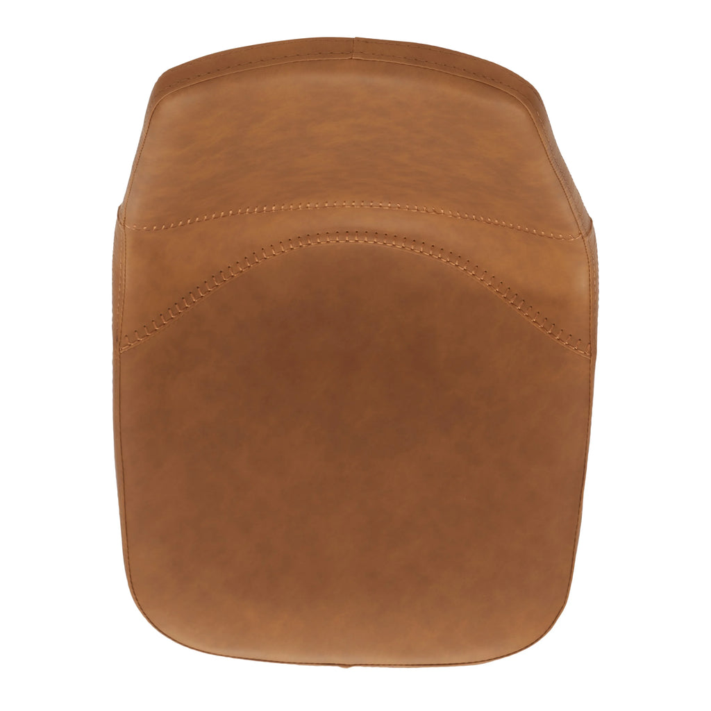 Cognac Tufted Dining Chair Set of 2 K711