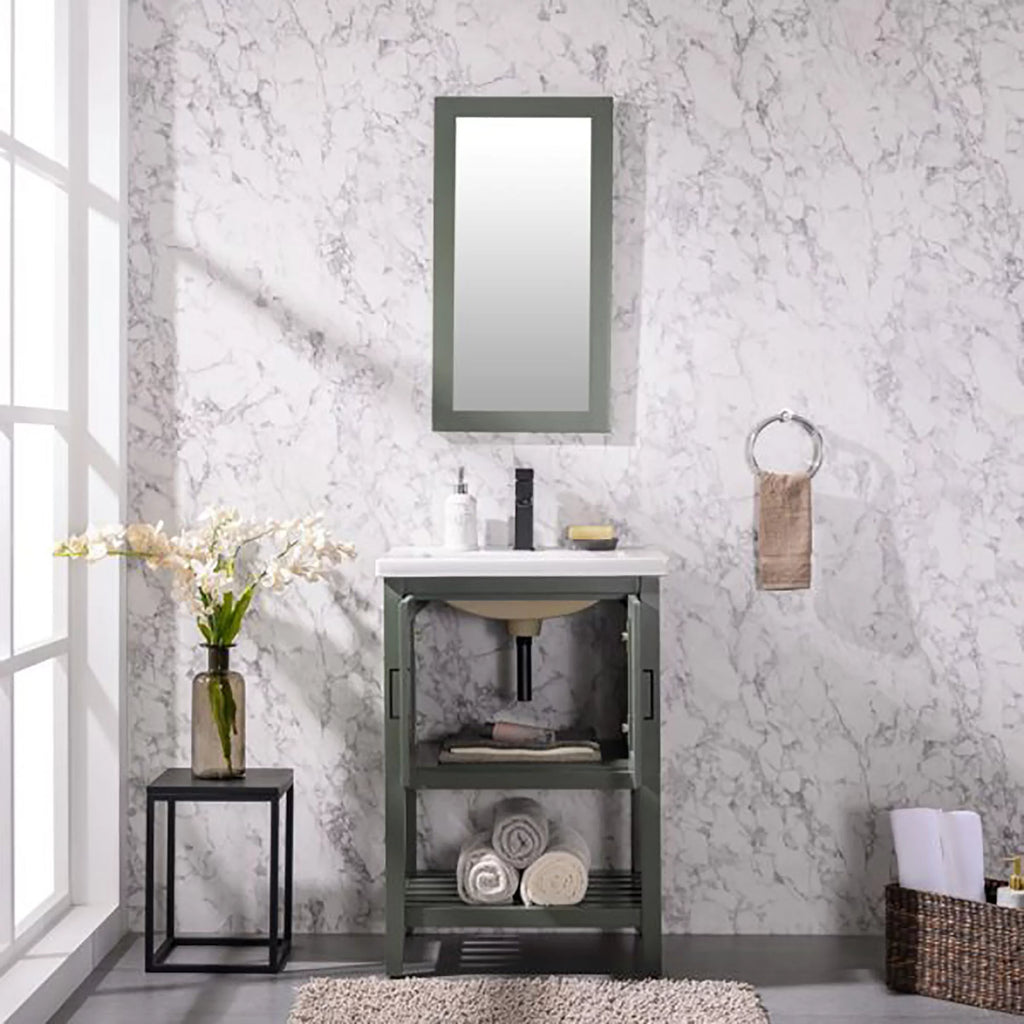 24" Pewter Green Sink Vanity B95797