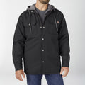 Black Fleece Hooded Duck Shirt Coat E458835