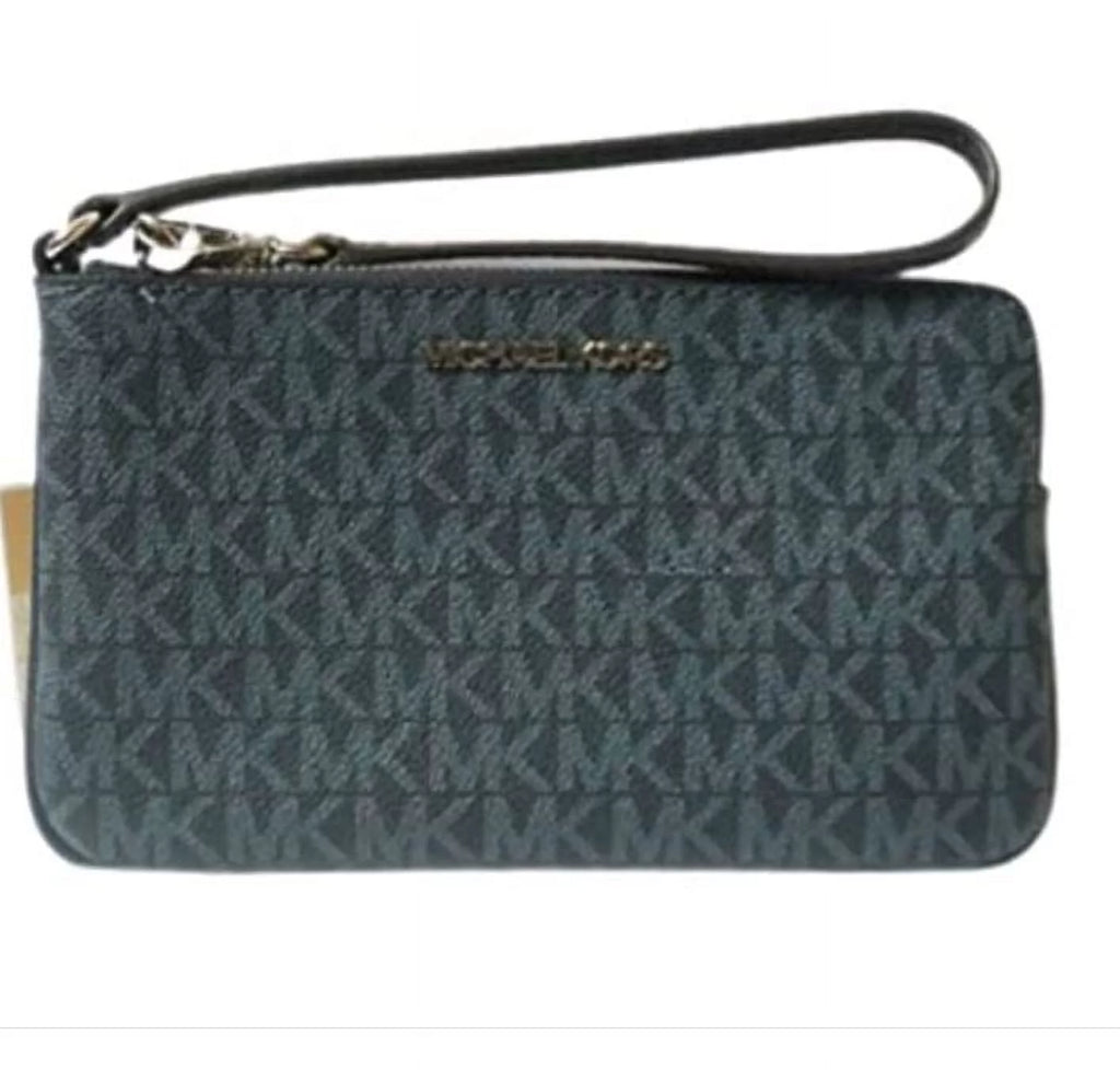 Womens Large Top Zip PVC Wristlet Clutch F653