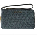 Womens Large Top Zip PVC Wristlet Clutch F653