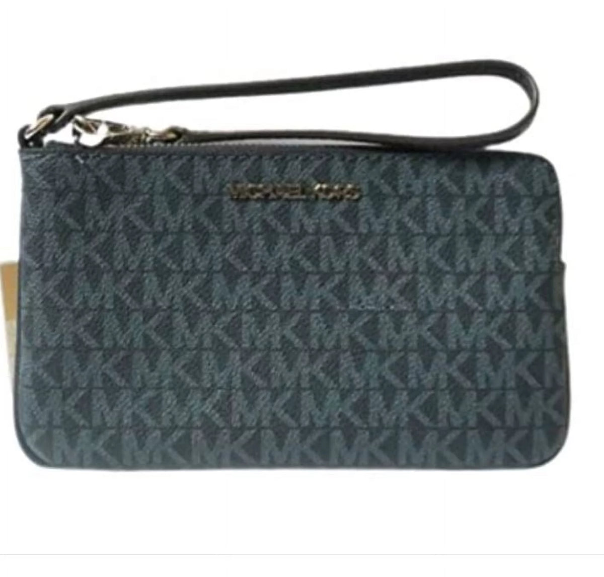 Womens Large Top Zip PVC Wristlet Clutch F653