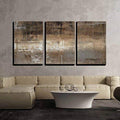 Grey and Brown Painting Wall Decor X3 Panels T981467