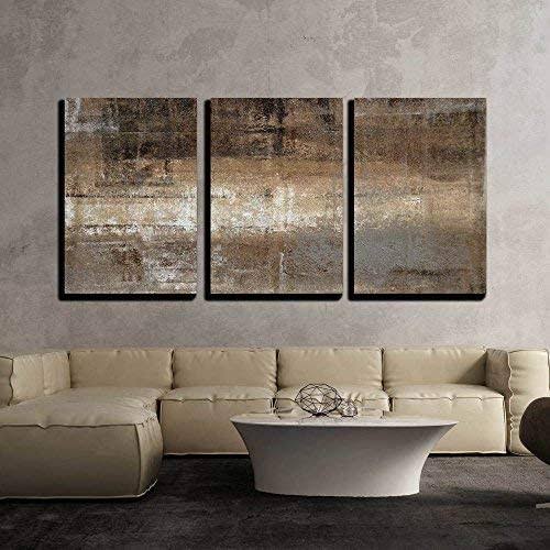 Grey and Brown Painting Wall Decor X3 Panels T981467