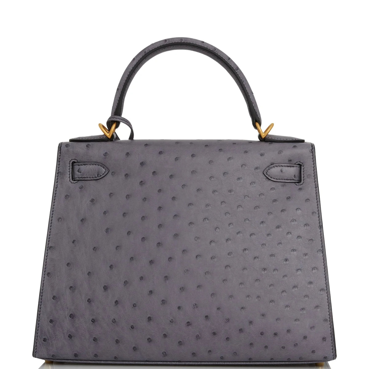 Gris Agate and Gris Perle Ostrich Bag E12723