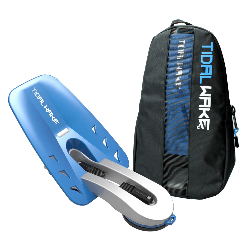 Silver/Blue Wakesurf Shaper with Storage Tote T667
