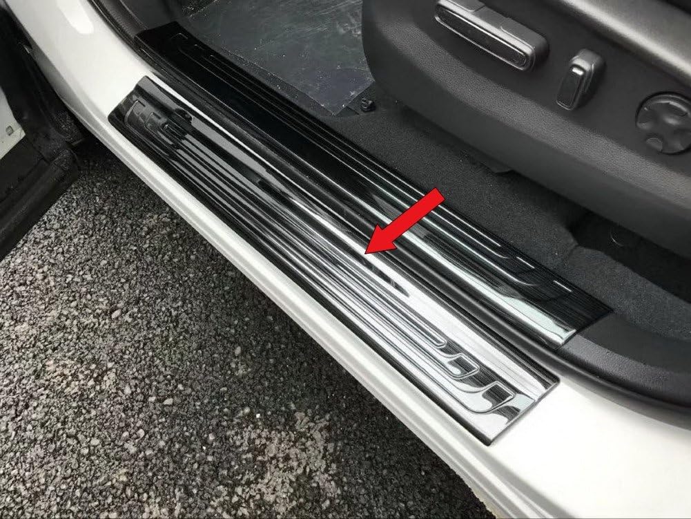 Black Stainless Door Sill Scuff Plate Trim Pack of 2 N39828