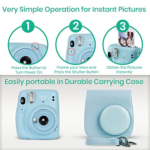 Charcoal Gray Instant Camera with Instant Film and Accessories Q959
