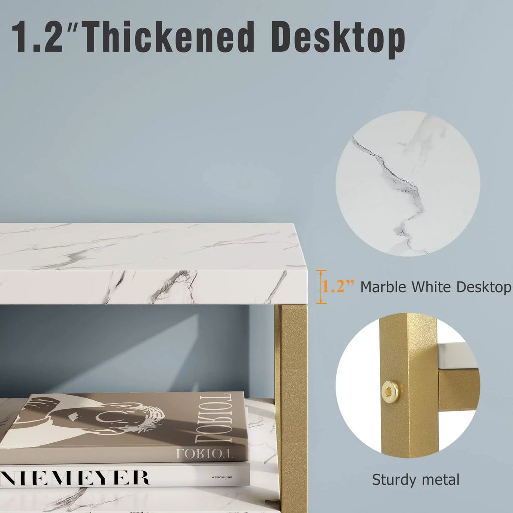 Modern Console Table with Storage Shelves Q275