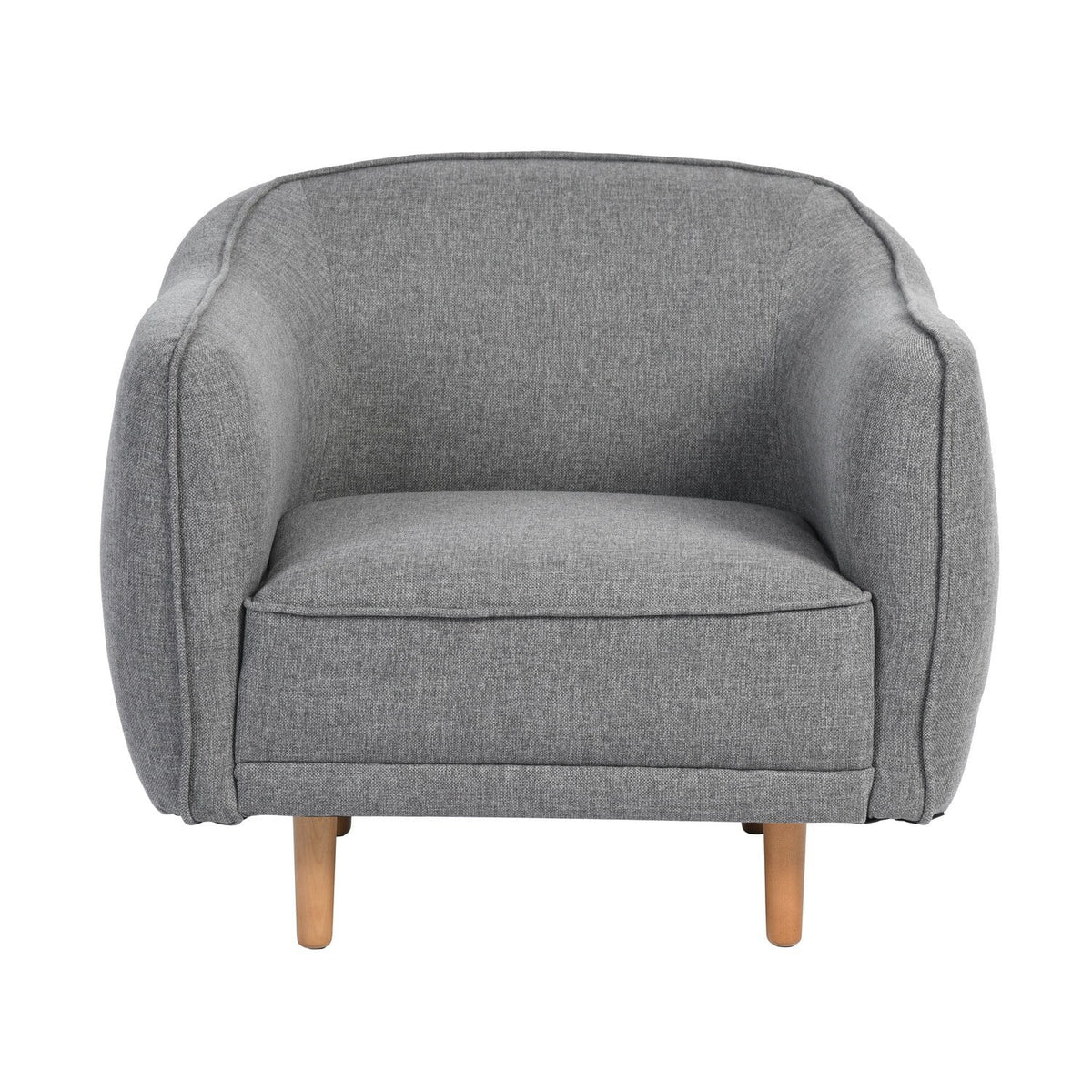Gray Fabric Upholstered Square Arm Sofa Q780
